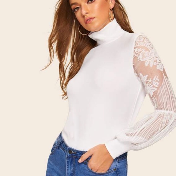 MARA Lace Sleeve Top - Picture 5 of 5